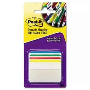 2" Angled Tabs, Lined, 1/5-Cut, Assorted Primary Colors, 2" Wide, 24/Pack-MMM686A1