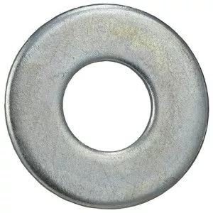 Flat Washer, Zinc Plated Steel, No. 10, Pack of 100-FW10