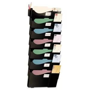 Grande Central Filing System, 7 Sections, Legal/Letter Size, 16.63" x 4.75" x 38.25", Black, 7/Pack-OIC21726
