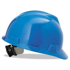 V-Gard Hard Hats, Ratchet Suspension, Size 6.5 to 8, Blue-MSA475359