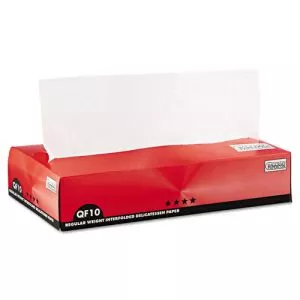 Qf10 Interfolded Dry Wax Deli Paper, 10 X 10.25, White, 500/box, 12 Boxes/carton-BGC011010