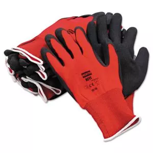 NorthFlex Red Foamed PVC Gloves, Red/Black, Size 10/X-Large, 12 Pairs-NSPNF1110XL