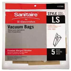 Commercial Upright Vacuum Cleaner Replacement Bags, Style LS, 5/Pack, 10 Packs/Carton-EUR63256A10CT