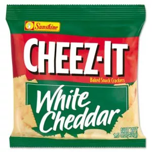 Cheez-It Crackers, 1.5 Oz Single-Serving Snack Bags, White Cheddar, 8/box-KEB12653