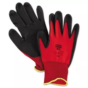 Northflex Red Foamed Pvc Palm Coated Gloves, Medium, Dozen-NSPNF118M