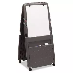 Ingenuity Presentation Flipchart Easel with Dry Erase Surface, 33 x 28, 73" Tall Easel, Charcoal Polyethylene Frame-ICE30237