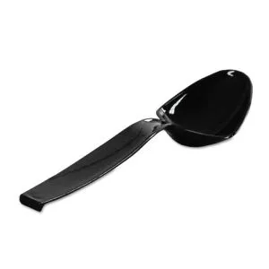 Plastic Spoons, 9 Inches, Black, 144/case-WNAA7SPBL