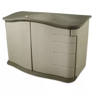 Horizontal Outdoor Storage Shed, 55 X 28 X 36, 20 Cu Ft, Olive Green/sandstone-RUB3748