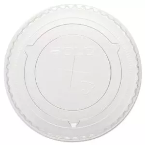 Straw-Slot Cold Cup Lids, Fits 10 Oz Cups, Clear, 100 Pack, 25 Packs/carton-DCC600TS