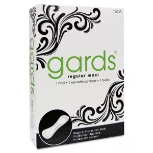 Gards Vended Sanitary Napkins #4, 250 Individually Boxed Napkins/carton-HOS4147