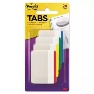 Lined Tabs, 1/5-Cut, Assorted Colors, 2" Wide, 24/Pack-MMM686F1