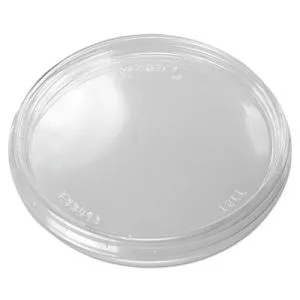 Non-Vented Cup Lids. Fits 10 Oz To 14 Oz Foam Cups, 6 Oz To 8 Oz Food Containers, 6 Oz Bowls; Clear, 1,000/carton-DCC12CLR