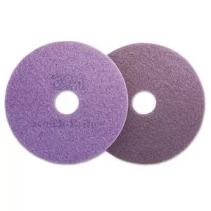 Diamond Floor Pads, 20" Diameter, Purple, 5/carton-MMM08418
