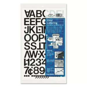 Press-On Vinyl Letters And Numbers, Self Adhesive, Black, 1"h, 88/pack-CHA01030