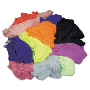 New Colored Knit Polo T-Shirt Rags, Assorted Colors, 10 Pounds/Carton-HOS24510
