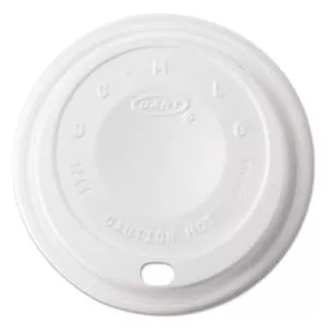Cappuccino Dome Sipper Lids, Fits 12 Oz, White, 1,000/carton-DCC12EL