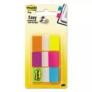 Page Flags In Portable Dispenser, Assorted Brights, 60 Flags/pack-MMM680EGALT