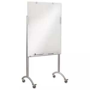 Clarity Mobile Easel With Integrated Glass Marker Board, 36 X 48 X 72, Steel-ICE31100