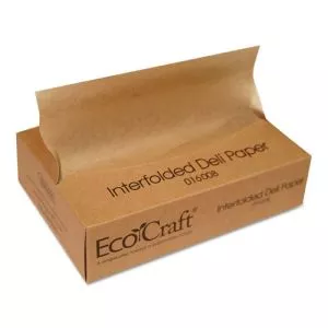 Ecocraft Interfolded Soy Wax Deli Sheets, 8 X 10.75, 500/box, 12 Boxes/carton-BGC016008