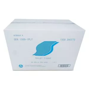 Small Roll Bath Tissue, Septic Safe, 1-Ply, White, 1,500 Sheets/roll, 60 Rolls/carton-GEN15001PLY