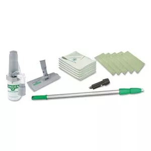 Speedclean Window Cleaning Kit, 72" To 80", Extension Pole With 8" Pad Holder, Silver/green-UNGCK053