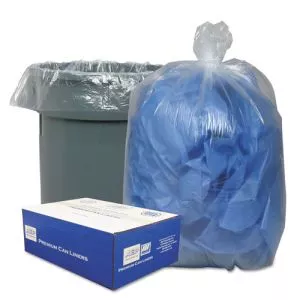 Linear Low-Density Can Liners, 30 gal, 0.71 mil, 30" x 36", Clear, 25 Bags/Roll, 10 Rolls/Carton-WBI303618C