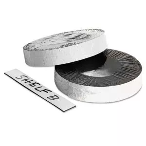 Dry Erase Magnetic Label Tape, 1" x 50 ft, White-BAU66151