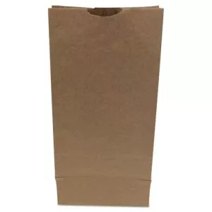 Grocery Paper Bags, 50 lb Capacity, #10, 6.31" x 4.19" x 13.38", Kraft, 500 Bags-BAGGH10500