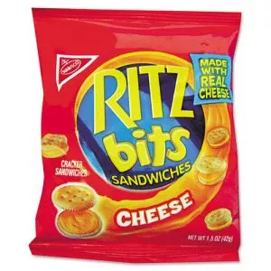 Ritz Bits, Cheese, 1.5 Oz Packs, 60/carton-RTZ06834