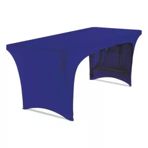 Igear Fabric Table Cover, Open Design, Polyester/spandex, 30" X 72", Blue-ICE16546