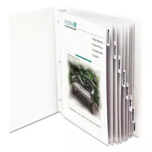 Sheet Protectors with Index Tabs, Clear Tabs, 2", 11 x 8.5, 8/Set-CLI05587