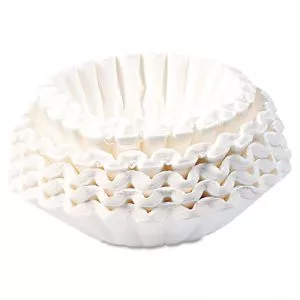 Commercial Coffee Filters, 12 Cup Size, Flat Bottom, 500/bag, 2 Bags/carton-BUN1M5002