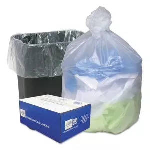 Can Liners, 16 gal, 8 microns, 24" x 33", Natural, 50 Bags/Roll, 4 Rolls/Carton-WBIWHD2431