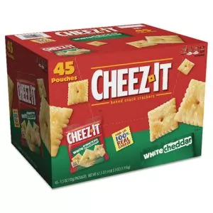 Cheez-It Crackers, 1.5 Oz Bag, White Cheddar, 45/carton-KEB10892