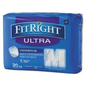 Fitright Ultra Protective Underwear, Medium, 28" To 40" Waist, 20/pack, 4 Pack/carton-MIIFIT23005ACT