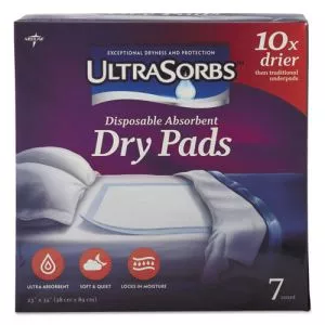 Ultrasorbs Disposable Dry Pads, 23" X 35", White, 7/box, 6/carton-MIIDRY2336RETCT