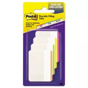 Lined Tabs, 1/5-Cut, Assorted Bright Colors, 2" Wide, 24/Pack-MMM686F1BB