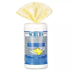 Stainless Steel Cleaner Towels, 1-Ply, 9.75 x 10.5, Lemon Scent, 30/Canister, 6 Canisters/Carton-ITW91930CT