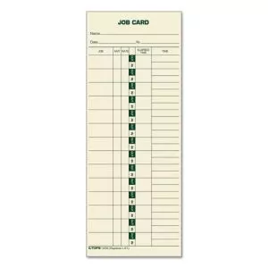 Manilla Job Cards, Replacement For 15-800622/l-61, One Side, 3.5 X 9, 500/box-TOP1258