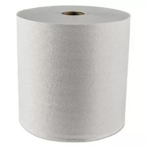 Hard Roll Paper Towels with Premium Absorbency Pockets, 1-Ply, 8" x 425 ft, 1.5" Core, White, 12 Rolls/Carton-KCC01080