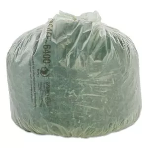 Ecosafe-6400 Bags, 13 Gal, 0.85 Mil, 24" X 30", Green, 45/box-STOE2430E85