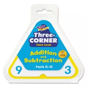 Three-Corner Flash Cards, Addition/subtraction, 5.5 X 5.5, 48/set-TEPT1670