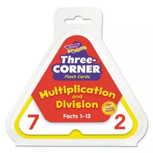 Three-Corner Flash Cards, Multiplication/division, 5.5 X 5.5, 48/set-TEPT1671