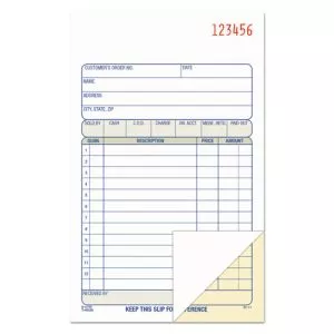 2-Part Sales Book, 12 Lines, Two-Part Carbon, 6.69 x 4.19, 50 Forms Total-ABFDC4705