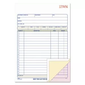 2-Part Sales Book, 18 Lines, Two-Part Carbon, 7.94 x 5.56, 50 Forms Total-ABFDC5805
