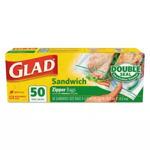Sandwich Zipper Bags, 6.63" X 8", Clear, 600/carton-CLO57263
