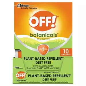 Botanicals Insect Repellant, Box, 10 Wipes/pack, 8 Packs/carton-SJN694974