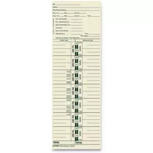 Time Clock Cards, Replacement For 3200, One Side, 3.5 X 10.5, 500/box-TOP1253