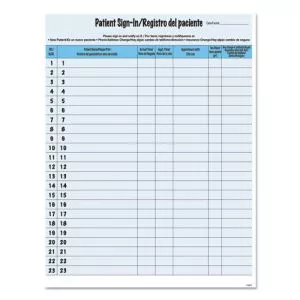 Hipaa Labels, Patient Sign-In, 8.5 X 11, Blue, 23/sheet, 125 Sheets/pack-TAB14541