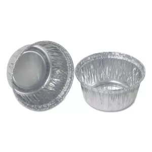 Aluminum Round Containers, 4 Oz, 3" Diameter X 1.56"h, Silver, 1,000/carton-DPK140030